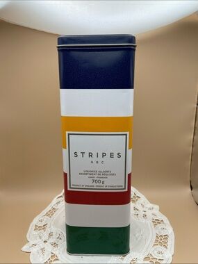 Stripes HBC Liquorice Allsorts 700g Collectible Tin (empty)